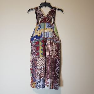 Sacred Threads Patchwork Short Overalls